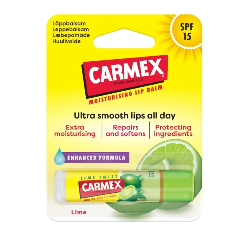Carmex Lime Twist Moisturizing Lip Balm SPF 15